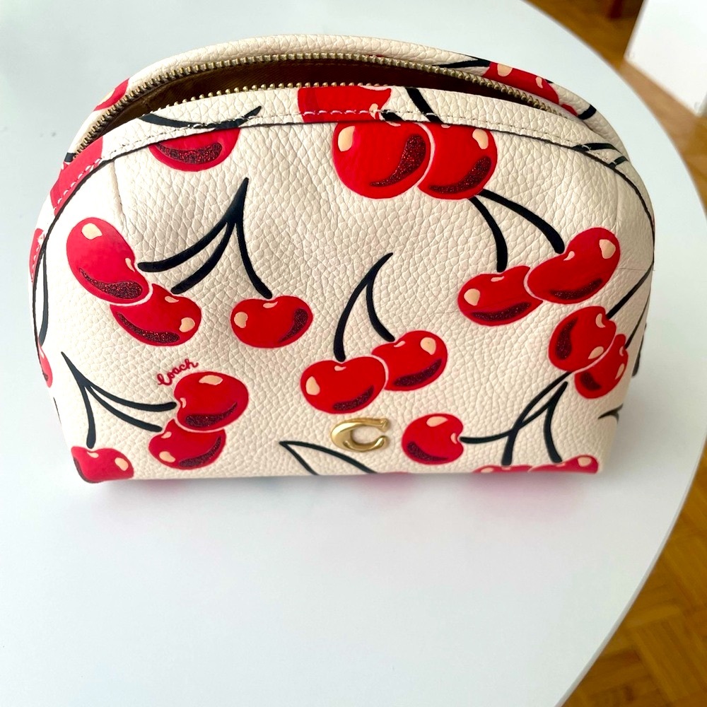 Coach Cherry Print Cream Bag